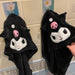 Kawaii Kuromi Plush Hair Drying Cap - Cute Anime Water Absorbent Head Towel for Girls Gift - Lacatang Shop