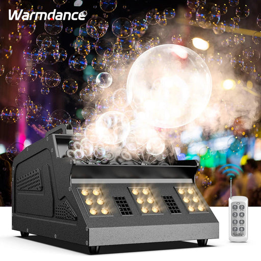 1500W Stage Bubble Fog Machine with 18 RGB LED 3 IN 1 Stage Light Effect Projector for DJ Disco Party Wedding Holiday Bar Club - Lacatang Shop