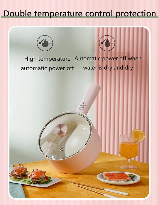 DMWD 1.8/2.5L Household Cooking Pot Electric Rice Cooker Mini Hot Pot Food Steamer Porridge Soup Pot Breakfast Maker Frying Pan - Lacatang Shop