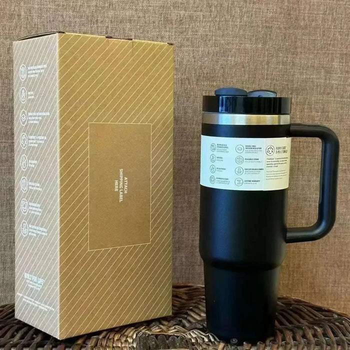 For Stanley 40oz Tumbler FlowState Straw Lid Stainless Steel Vacuum Insulated Car Mug Double Wall Thermal Iced Travel Cup bottle - Lacatang Shop