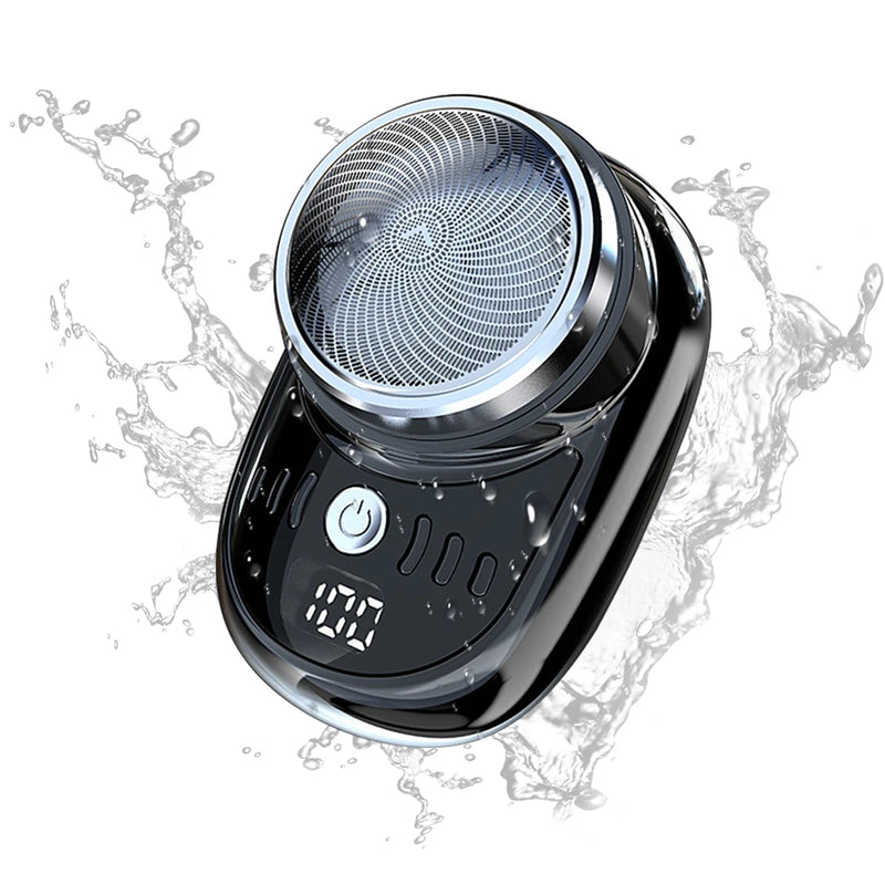 Men Mini Electric Travel Shaver Face Beard Trimmer USB Charging with Digital Display Pocket Knife Face Beard Car Razor