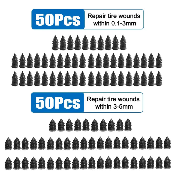 Tire Repair Nail Kit for Cars, Motorcycles, and Scooters - Rubber and Metal Sealant Set for Puncture Fixing