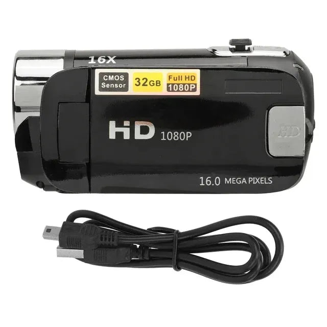 1080P HD 16MP Digital Camera 2.4 Inch Rotatable Screen Camcorder 16X Zoom HD Anti-shock Video Recorder with Fill Light 1080P HD 16MP Digital Camera 2.4 Inch Rotatable Screen Camcorder 16X   Lacatang Shop Lacatang Shop 