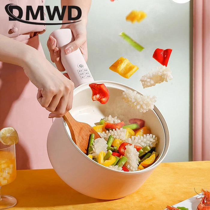 DMWD 1.8/2.5L Household Cooking Pot Electric Rice Cooker Mini Hot Pot Food Steamer Porridge Soup Pot Breakfast Maker Frying Pan - Lacatang Shop