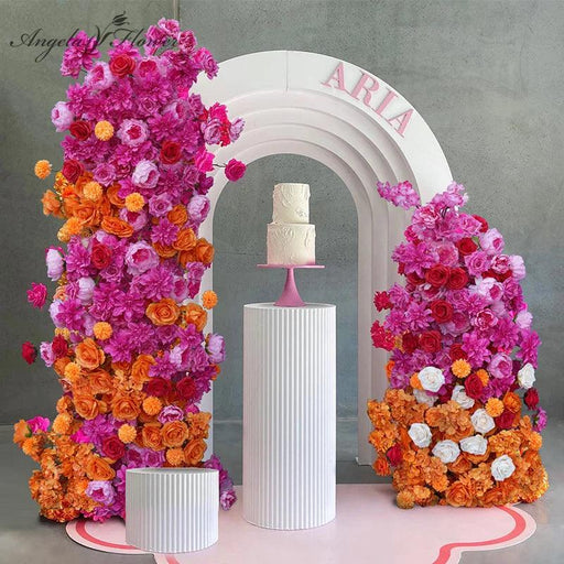 Luxury 5D Colorful Wedding Backdrop Arch KT Board Decor Floral Arrangement Floor Flower Row Event Party Props Window Display - Lacatang Shop