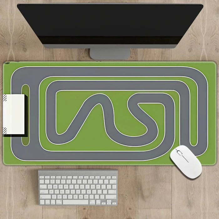 Multipurpose 2mm Thick Rubber Mouse Pad 300x700mm with Non-Slip Traffic Simulation Design for Desk Use - Lacatang Shop