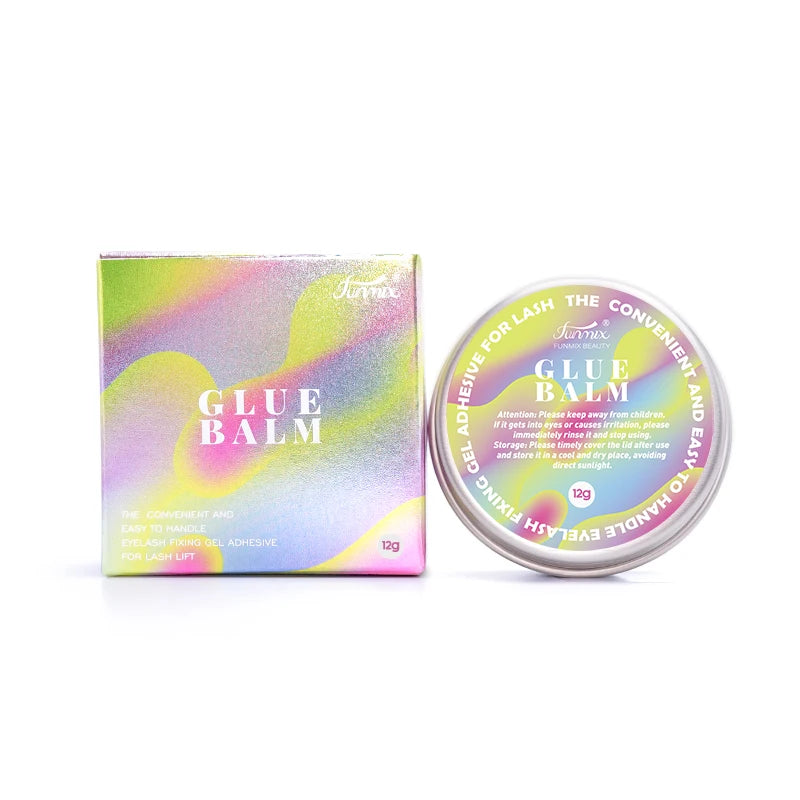 12g Eyelash Fixing Adhesive Lash Lifting Glue Balm Solid Gel Fragrant Non-Irritating Eyebrow Solid Glue Wax Makeup Tools