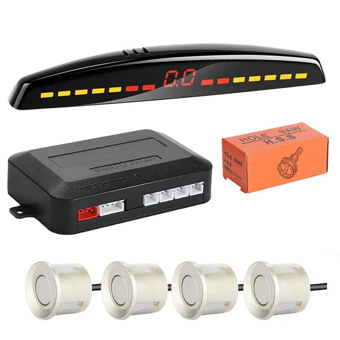 Risingon Car Parktronic LED Parking Sensor Kit Radar Display Backup Monitor Detector System