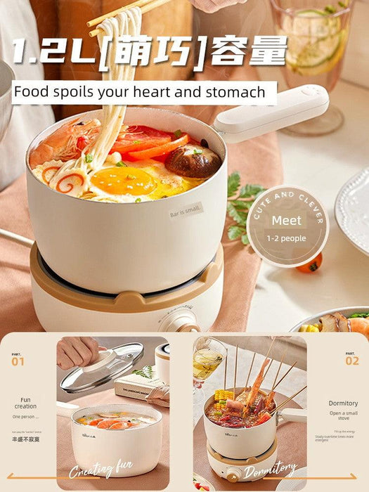 Bear Split Electric Caldron Dormitory Students Pot For Home Multi-Functional Milk Pot Cooking Noodle Pot Small Electric Pot Electric Food Warmer - Lacatang Shop