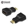 QGeeM Mini HDMI Male to HDMI Female Adapter - 4K 60Hz Converter for Mini PC, HDTV, and HD Cameras