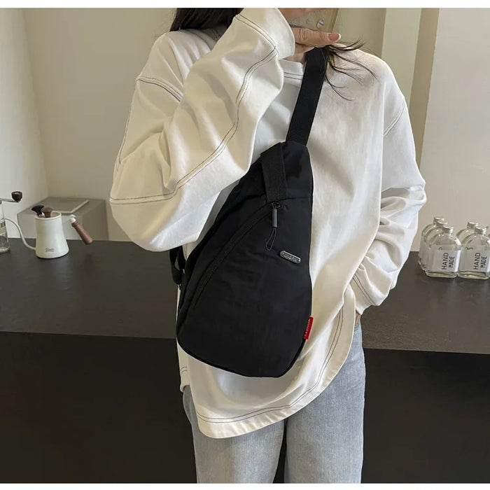 Droplet Shaped Nylon Waterproof Unisex Chest Bag Women Sport Phone Crossbody Bag Men Cycling Portable Versatile Shoulder Bag Droplet Shaped Nylon Waterproof Unisex Chest Bag Women Sport Phone   Lacatang Shop Lacatang Shop 