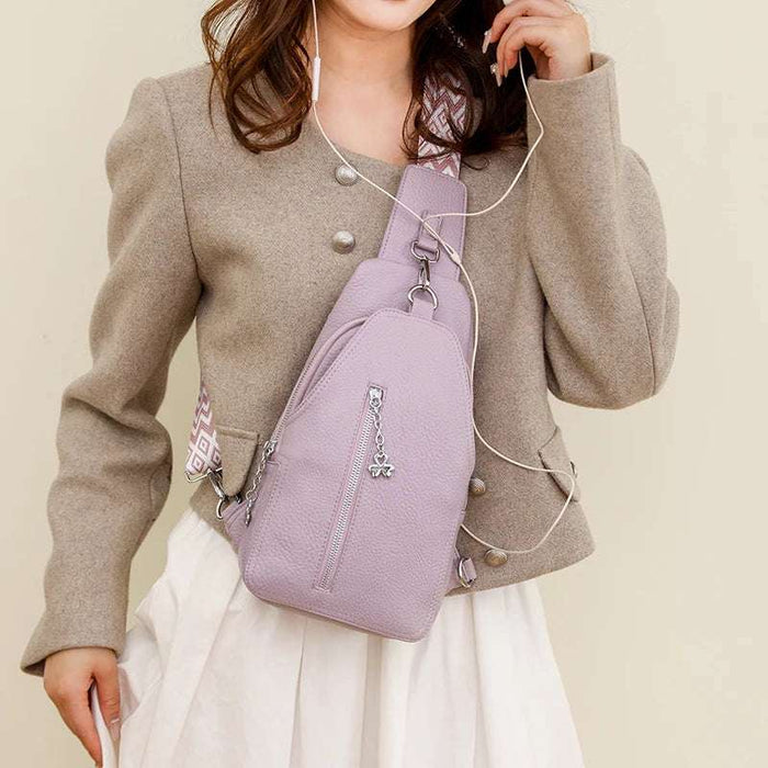 Women's Chest Bags Pure ColorPU leather Female Crossbody Bags Fashion Sports Shoulder Bag Casual Female Sling Waist Chest Pack Stylish Women's PU Leather Chest Bag - Sports Crossbody Sling Pack  AliExpress Lacatang Shop 