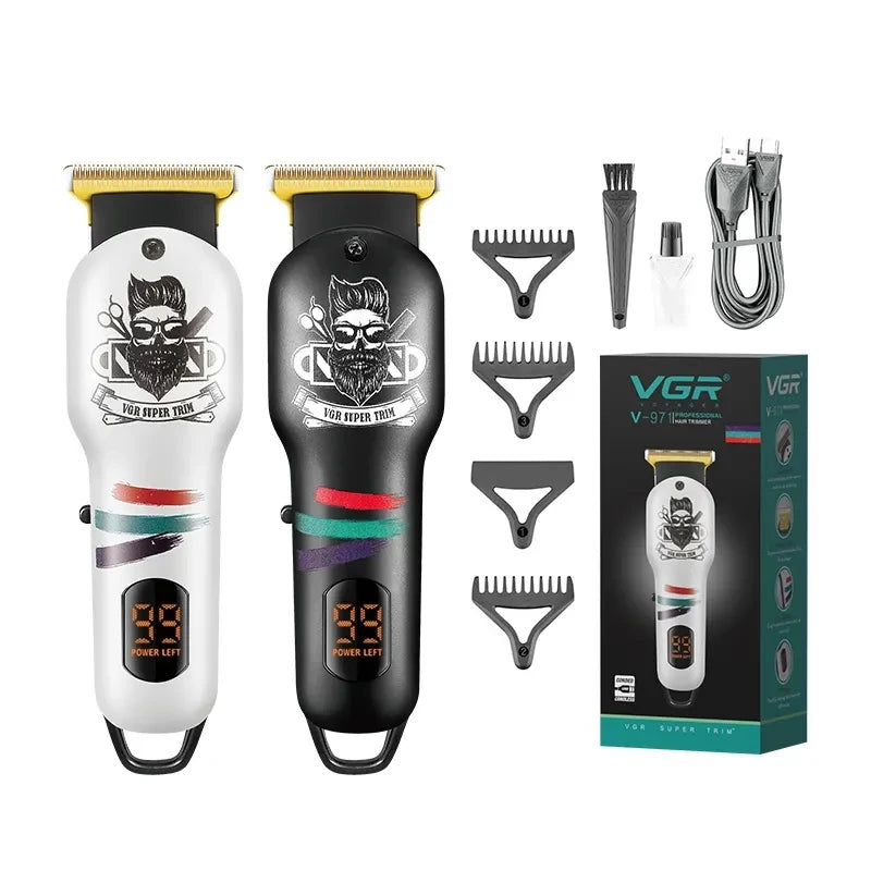 VGR Rechargeable Vintage Compact Electric Hair and Beard Trimmer for Men – Professional Grooming Tool for Body and Face