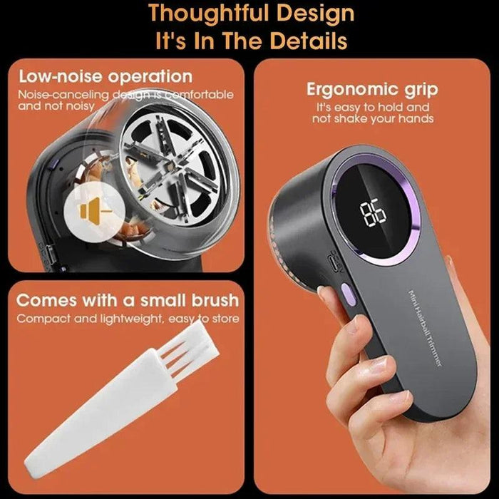 Xiaomi Portable Electric Lint Remover Led Display Rechargeable Clothe Fabric Shaver Three Levels Household Hair Ball Trimmer - Lacatang Shop