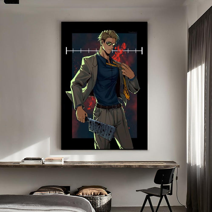 Kento Nanami Jujutsu Kaisen Vintage Movie Poster - Self-Adhesive Waterproof Art Sticker for Coffee House & Bar Wall Decor