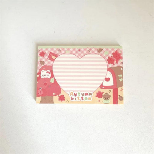 Ins Cute Cat Memo Pad Korean Scrapbooking DIY Kawaii Stationery Non Sticky Notes School Diary Message Memo Paper - Lacatang Shop