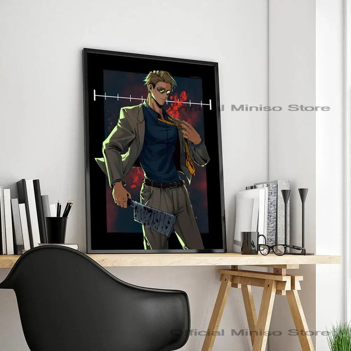 Kento Nanami Jujutsu Kaisen Classic Movie Wall Art Sticker - Self-Adhesive Waterproof Decor for Coffee Houses and Bars