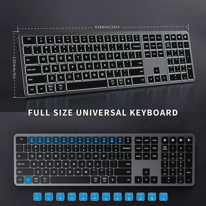 Rechargeable Bluetooth Keyboard and Mouse Backlit Gaming Keyboard AI Mouse Set Wireless Keyboard and Mouse Comb for Computer