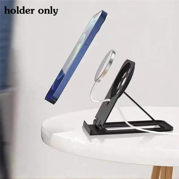 UKGO Folding Stand Holder Cradle for MagSafe Wireless Charger Holder for iPhone15 11 14 Pro Max Portable Desk Mobile Phone Stand - Lacatang Shop