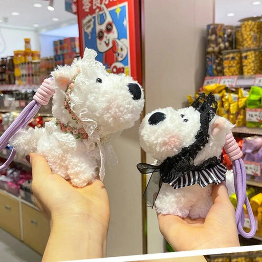 Cute Kawaii Plush Puppy Doll Toys Keychian Cartoon Bag Pendant Charms Car Keyring For Women Girls Birthday Gifts - Lacatang Shop