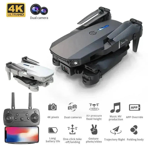 Professional mini remote control drone E88 4K HD aerial camera WiFi Mini Drone with Camera - E88 4K HD Remote Control Other AliExpress Lacatang Shop 