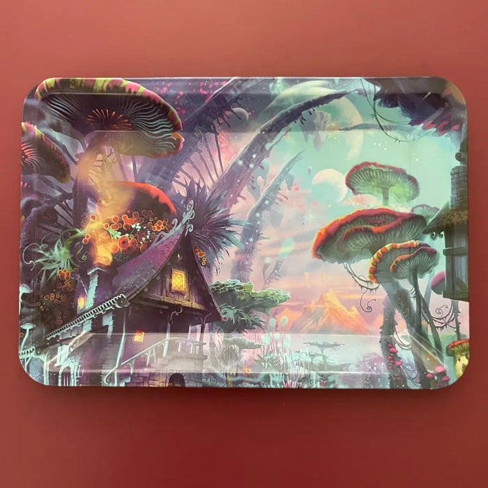 Collectible Metal Rolling Tray - 18x12.5cm