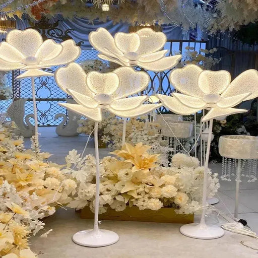 Wedding Decoration Luminous Flower Lamp LED White Lace flower decor Wedding Road Lead Birthday Party Event Stage Decorations - Lacatang Shop