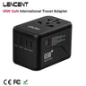 LENCENT 65W/100W GaN International Travel Adapter with 2USB 3 Type C - Lacatang Shop