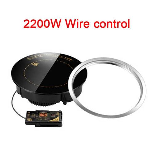 DMWD 2200W Round Electric Magnetic Induction Cooker Wire Control Black - Lacatang Shop