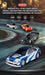 A promotional poster featuring three Lacatang Shop 1/43 RC Car Mini Racing Cars on a racing track, showcasing their high-speed and drifting capabilities. The image highlights features like 4WD, 2.4GHz radio control, and a 1:43 scale. Text at the top reads "Indoor Full-Scale High-Speed RC Drift Car.