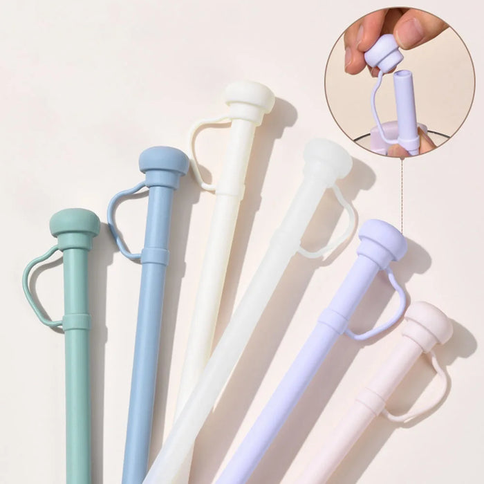 Eco-Friendly Silicone Straw with Dust Cap for Tumblers