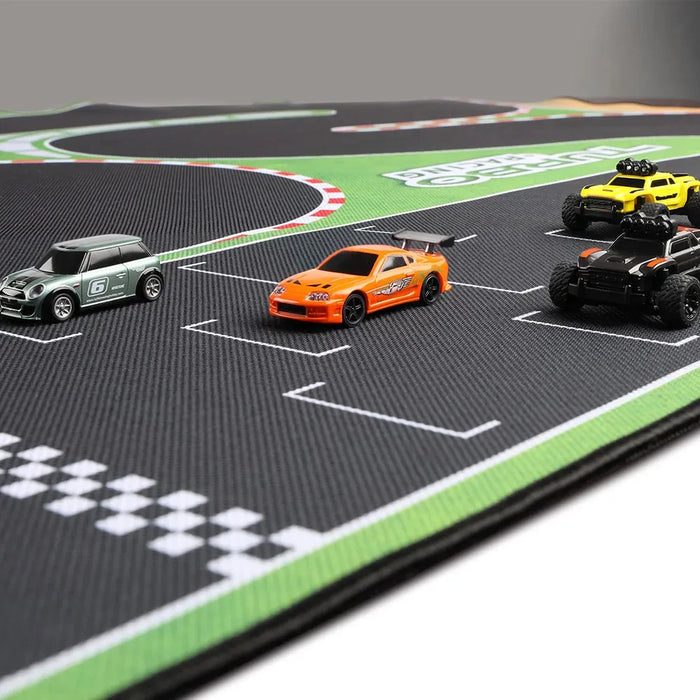 Large 160x90cm Portable Turbo Racing Track Mat for 1:76 RC Mini Cars - DIY-Friendly and High Grip Surface - Lacatang Shop