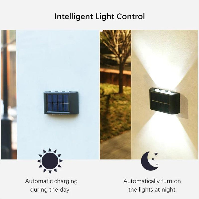 6LED Solar Lights, Outdoor Waterproof Atmosphere Wall Lamp,Up And Down - Lacatang Shop