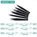 Image showing six precision maintenance tools labeled ESD-10, ESD-11, ESD-12, ESD-13, ESD-14, and ESD-15 from the AliExpress brand. Each tweezer features unique size and weight measurements and varies in length and tip shape. These black tweezers are made of anti-static stainless steel designed for precision maintenance tasks. The image also includes a "PRODUCT SIZE" label.