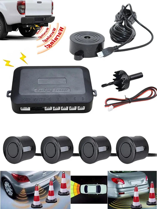 Sound Alarm Indicator 12V Reverse Backup Radar Sound Alert Car Reverse Backup Rear Radar System Sound Alarm Safety Kit