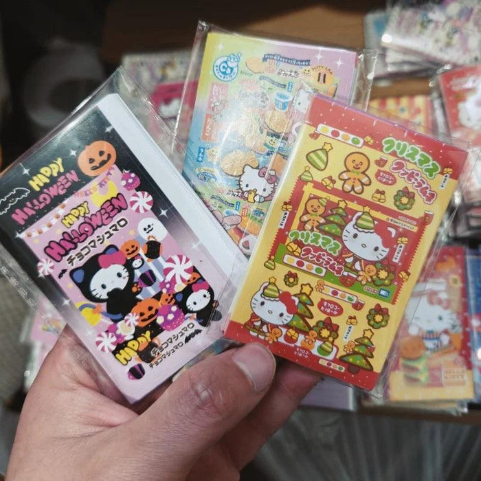 Hello Kitty Sealing Stickers Anime Kawaii Sanrio Sticker Handbook Material Cartoon Cute Packaging Decoration Kitty Cat Sticker - Lacatang Shop