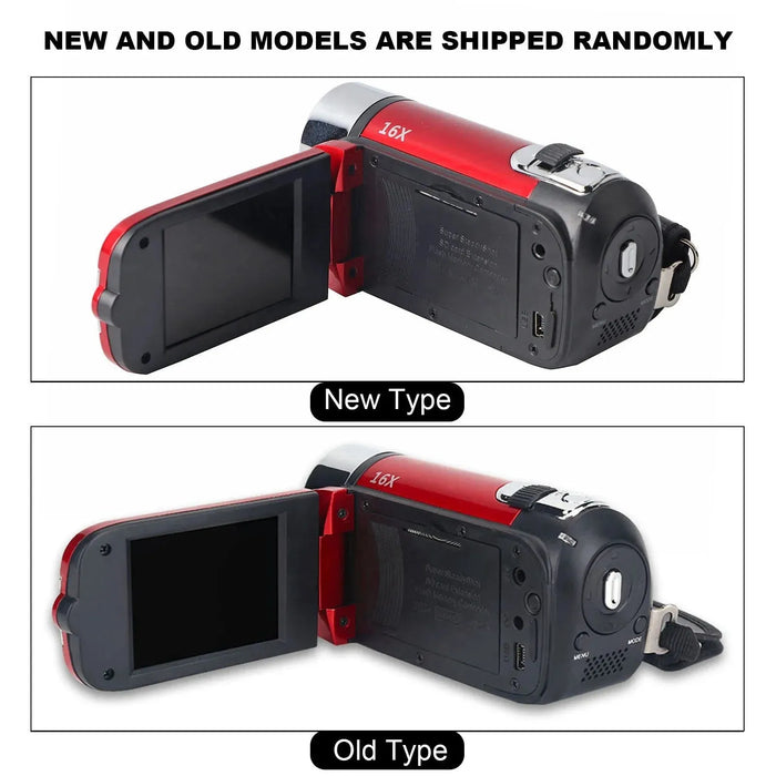 16MP 16X HD Digital Camcorder 720P Full HD 16MP Digital Video Camera 270 degree Rotation Screen 16X Night Shoot Zoom HOT