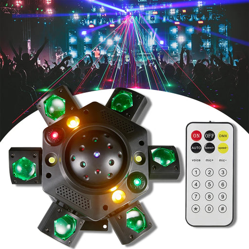 New LED Party Lights RGBW Dj Equipment Club Bar Dmx Stage Lighting RGB Christmas Party Disco Laser - Lacatang Shop