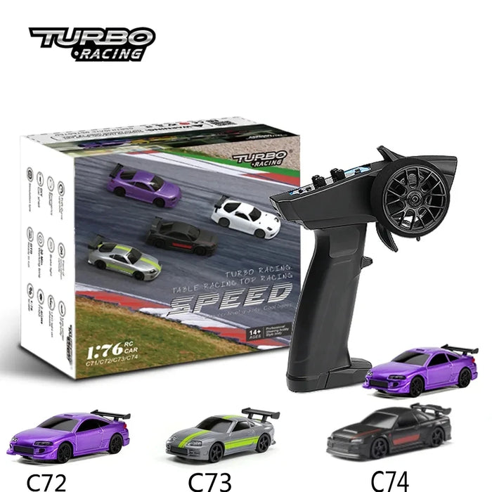 Turbo Racing 1:76 C65 C64 C63 C61 C62 C72 C73 C74 C75 RTR Flat Running Toys on Road RC Drift Car W/ Gyro Radio For Kids Adults Turbo Racing 1:76 C65 C64 C63 C61 C62 C72 C73 C74 C75 RTR Flat Running   Lacatang Shop Lacatang Shop 