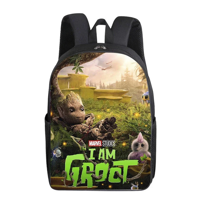 Groot Marvel Superhero Cartoon Backpack - Stylish School Bag for Students, Office Use & Kids' Gifts