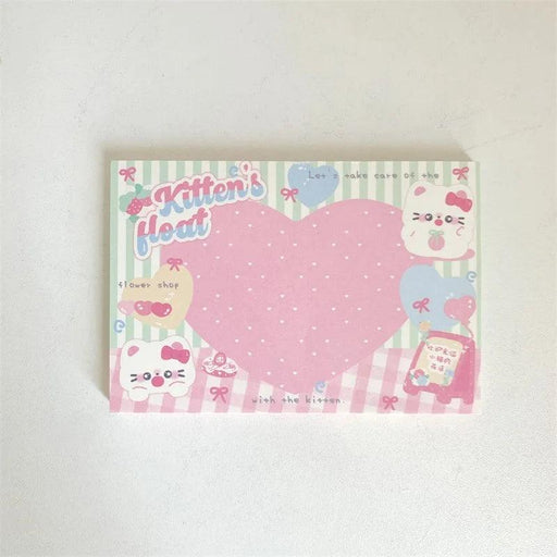 Ins Cute Cat Memo Pad Korean Scrapbooking DIY Kawaii Stationery Non Sticky Notes School Diary Message Memo Paper - Lacatang Shop