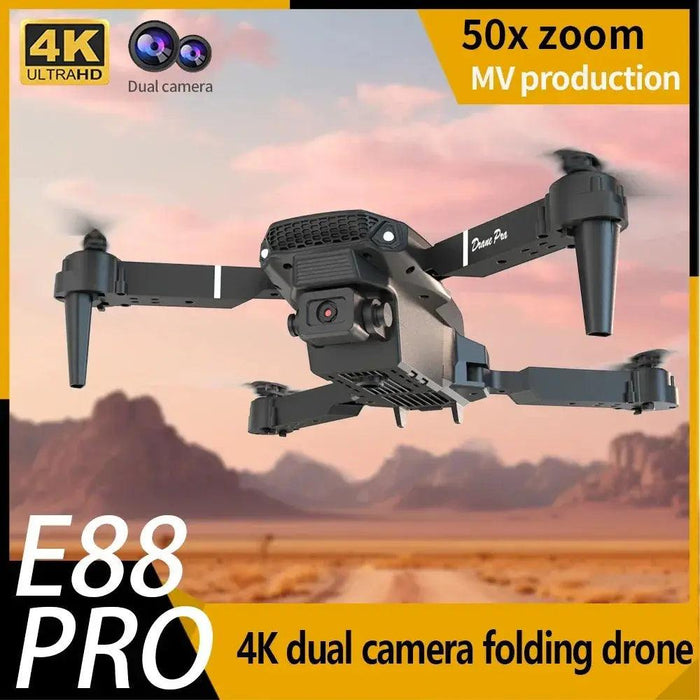 Professional mini remote control drone E88 4K HD aerial camera WiFi - Lacatang Shop