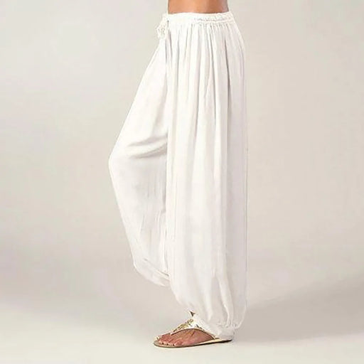 Women Plus Size Cotton Linen Pants Summer Solid Casual Loose Pants High Waist Drawstring Yoga Sports Pants Bottom Sweatpants Women Plus Size Cotton Linen Pants Summer Solid Casual Loose Pants   Lacatang Shop Lacatang Shop 