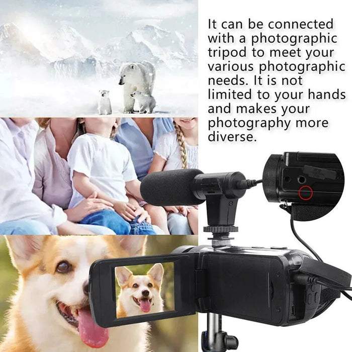 HD 1080P Professional Digital Video Camera With Mic 16 Million Pixels DV Audio Multifunction Anti-shaking Photographic Machine