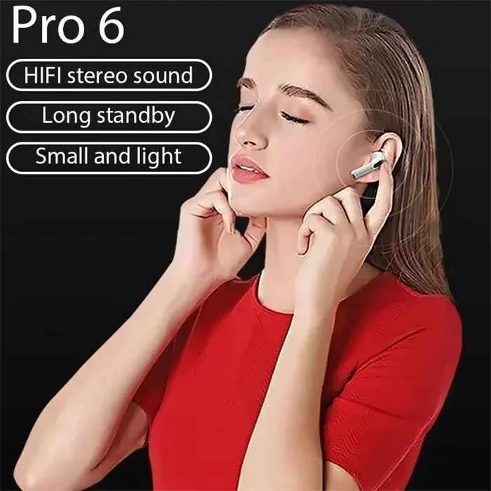 LS Pro 6 Mini TWS Bluetooth Earphones - Wireless Sport Headset for Android & Xiaomi