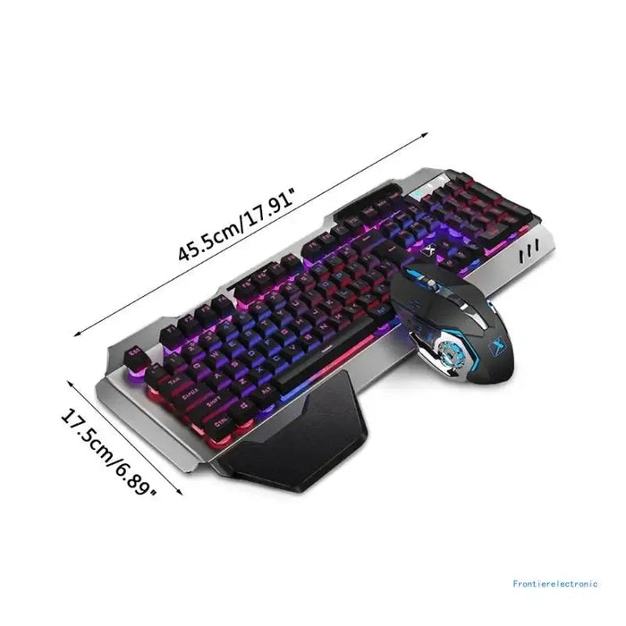 Wireless Keyboard and Mouse Set RGB Backlit 4-Gear 800-2400DPI Adjustable Gaming DropShipping