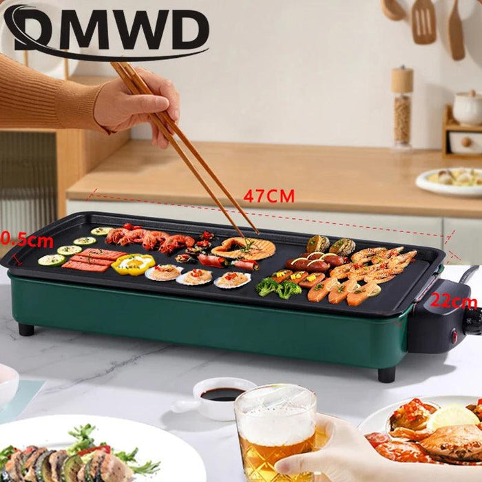 DMWD 1200W Home Electric Grill Indoor Smokeless Food Barbecue Grill - Lacatang Shop