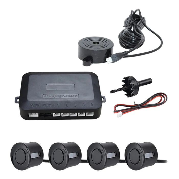 Sound Alarm Indicator 12V Reverse Backup Radar Sound Alert Car Reverse Backup Rear Radar System Sound Alarm Safety Kit