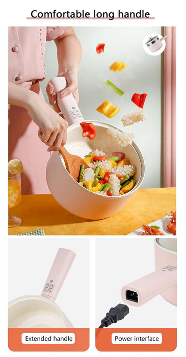 DMWD 1.8/2.5L Household Cooking Pot Electric Rice Cooker Mini Hot Pot Food Steamer Porridge Soup Pot Breakfast Maker Frying Pan - Lacatang Shop