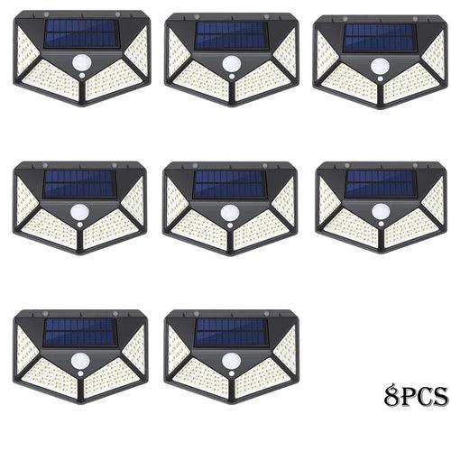 12 Pack Solar Lights Outdoor 100LED Wall Lamp Motion Sensor Security - Lacatang Shop